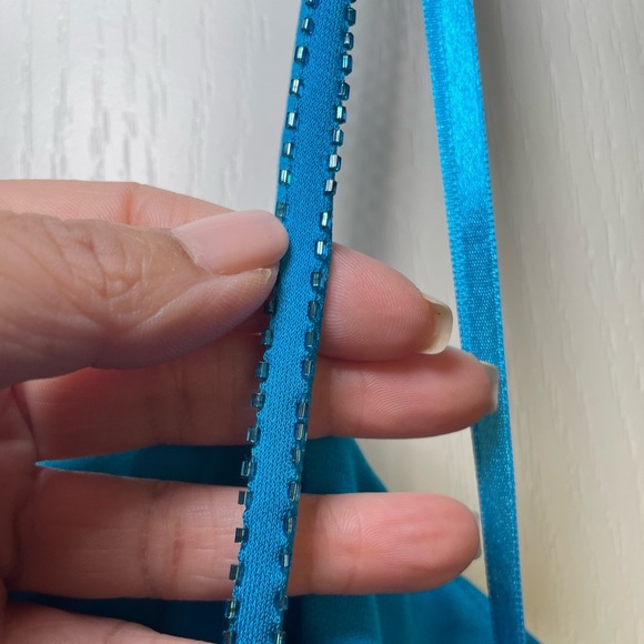 Rimini turquoise beaded beaded dress sz 8 - Picture 3 of 9